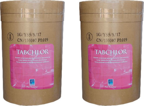 2 ADET Gemaş TABCHLOR 50 KG (100 KG) %90 Tablet Klor - %90 Chlorine Tablets - Stabilize Triklor Tableti 200 gr-ToptancıyızBiz