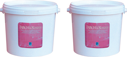 2 ADET Gemaş TABCHLOR MULTİ 10 KG (20 KG) %90 Tablet Klor - %90 Chlorine Multifunctional Tablets - Stabilize Triklor Tableti 200 gr-ToptancıyızBiz