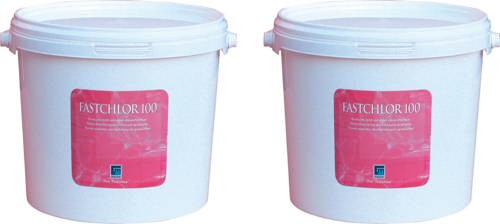 2 ADET Gemaş FASTCHLOR 100 10 Kg (20 KG) %90 Aktif Toz Klor Stabilize Triklor Granül - %90 Chlorine Granular-ToptancıyızBiz