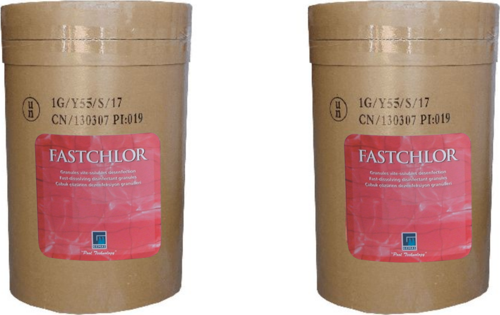 2 ADET Gemaş FASTCHLOR 50 Kg (100 KG) %56 Aktif Toz Klor Stabilize Diklor Granül - %56 Chlorine Granular-ToptancıyızBiz