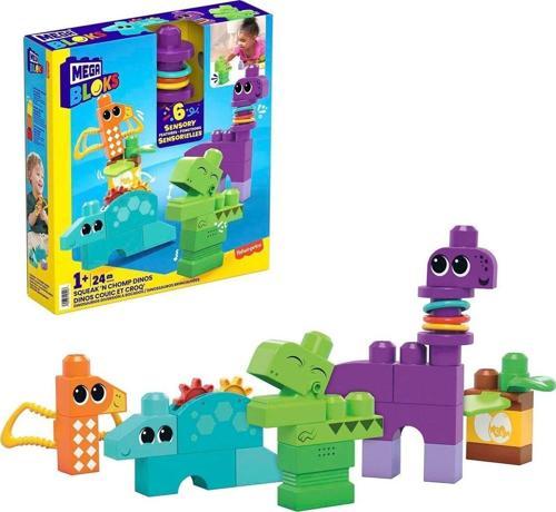 HKN43 Mega Bloks Sesli ve Hareketli Dinozorlar 24 parça +1 yaş