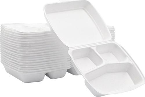 3 Gözlü Kapaklı Köpük Tabak 50 Adet