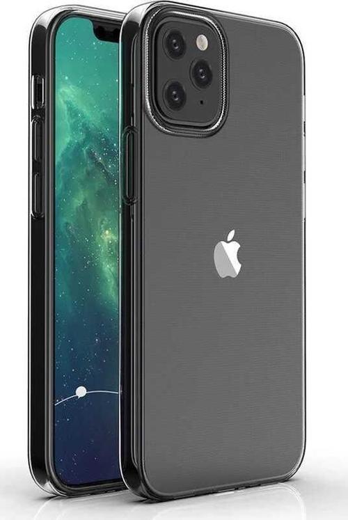 iPhone 12 Kılıf İnce ve Esnek Şeffaf Süper Silikon