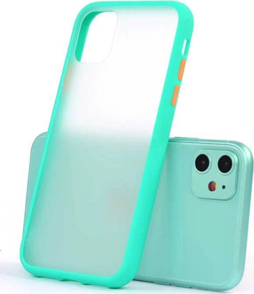 iPhone 11 Kılıf Mat Yüzey Renkli Kenar Silikon