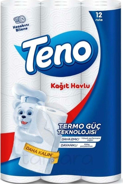 Yüksek Emicilik Özellikli Rulo Kağıt Havlu – 2 Katlı, 12 Rulo – Ultra Dayanıklı Ve Ekonomik