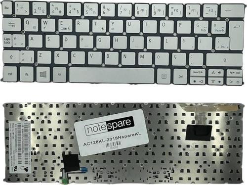 Acer Aspire S7-191-73514g25ass, S7-391-53314G Uyumlu Notebook Klavye Gümüş Gri TR