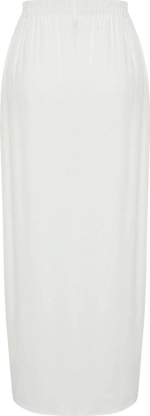 Moda Büyük Beden Regular Düz Desen Plaj Maxi Boy Dokuma Püsküllü Yırtmaş Detaylı Plaj Giyim Etek