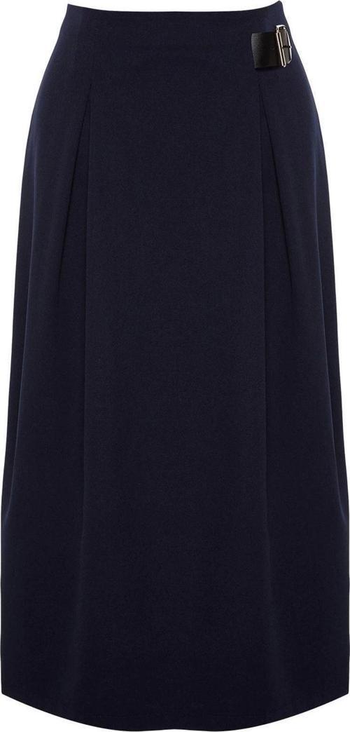 Moda Tesettür Regular Düz Desen Günlük Uzun Boy Aksesuar Detaylı Dokuma Etek