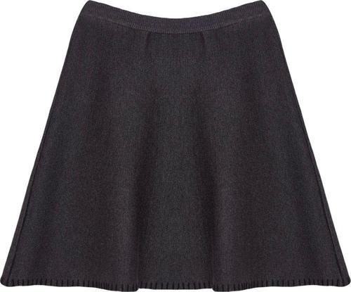 Moda Regular Düz Desen Günlük Mini Boy Mini Pamuklu Triko Etek