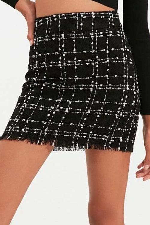 Moda Regular Resmi Maxi Boy Tüvit Kumaş Etek Ucu Püskül Detaylı Kalem Düz Kesim Mini Boy Dokuma Etek