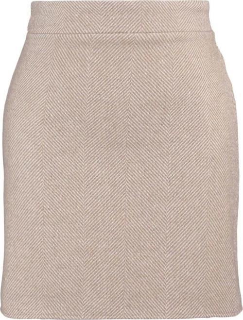 Modern Tarz Astarsız Dokuma Mini Boy A-line Kaşe Kumaş Mini Boy Dokuma Etek
