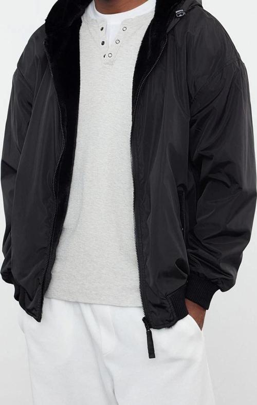 Tasarım Düz Astarlı Yaka Standart Relaxed Kapüşonlu Unisex İçi Peluşlu Giyilebilen Kapüşonlu Mont