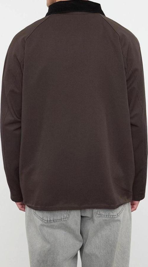 Tasarım Düz Astarlı Yaka Standart Regular Ceket Unisex Regular Fit Kadife Yaka Detaylı Mont