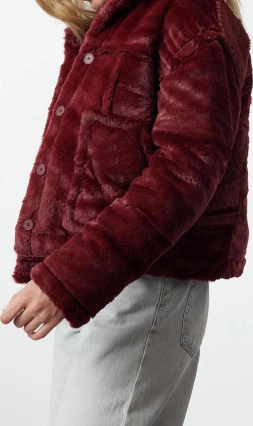 Tasarım Düz Astarlı Yaka Standart Bol Dik Kadın Oversize İçi Kapitone Detaylı Peluş Mont