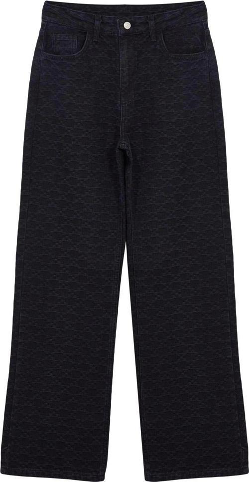 Stil Kadın Moda Denim Kot Pantolon Regular Geniş Paça Yüksek Bel Jeans