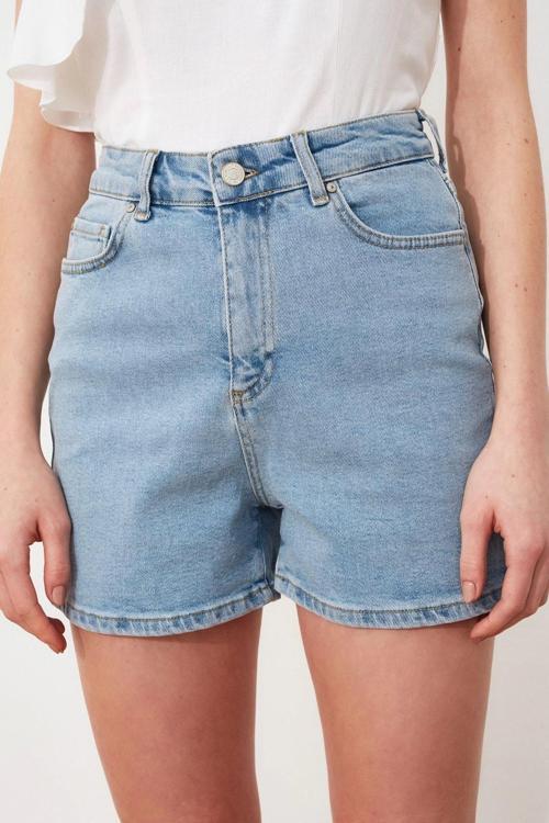 Büyük Beden Moda Denim Yüksek Bel Dar Paça Gündelik Siyah Yüksek Bel Skinny Şort Bermuda