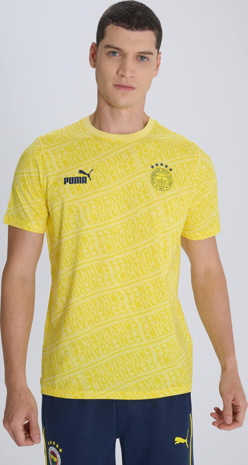 PUMA FENERBAHÇE PATTERN SARI TSHIRT