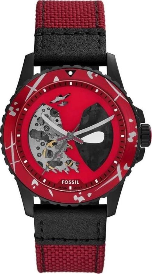FLE1196SET Marvel x Fossil Limited Edition DEADPOOL Erkek Kol Saati