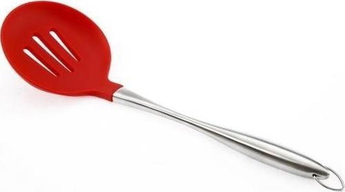 ÜN-EV 055 METAL SAPLI KIRMIZI SİLİKON KEVGİR 