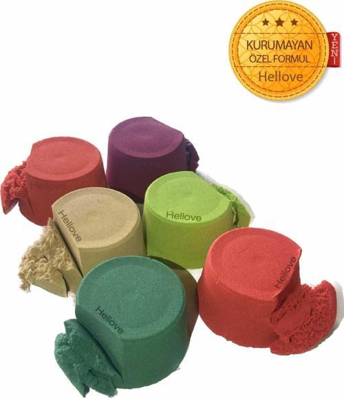 Kurumayan Kinetik Kum 4 Renk 1 KG (250gr*4 Adet) Kinetik Oyun Hamuru
