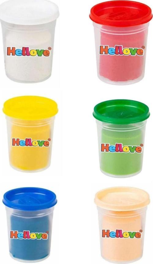 Kutulu Rengarenk Doğal Oyun Hamuru 6 Adet Oyun Hamuru Play Dough 6 x 100 Gram