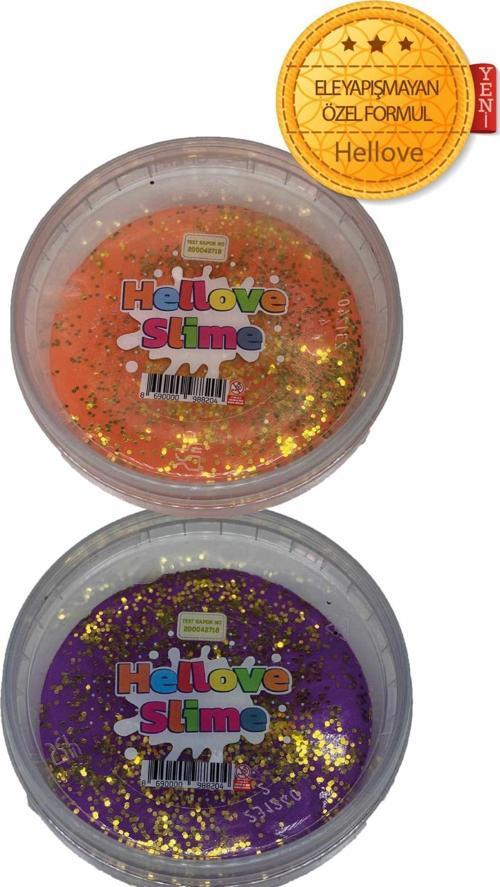 Slime Simli 2 Renk Kaliteli Fosforlu Ele Yapışmayan Pofuduk Yumuşacık Slime