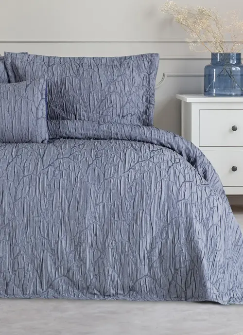 NirvanaÇift Kişilik Yatak Örtüsü Takımı - indigo