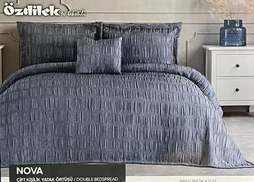 Nova Çift Kişilik Yatak Örtüsü Takımı - indigo