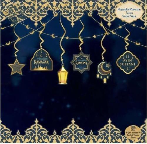 6'lı Sarkıt Ramazan Süsü Lacivert