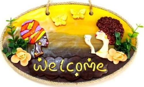 Keyifli Kadınlar El Yapımı Welcome Yazılı Kapı Süsü
