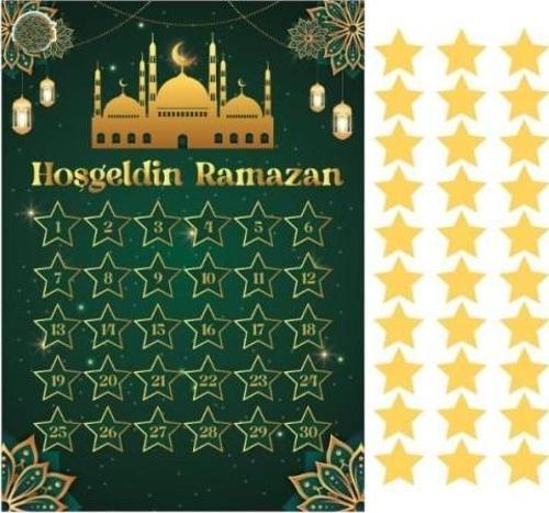 Ramazan Ayı Oruç Takvimi Yeşil Renk