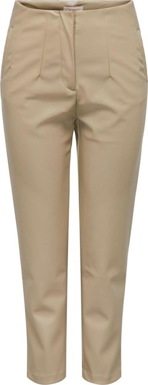 ONLRAVEN-IDINA HW FAUX LEAT PANT CC PNT BEJ