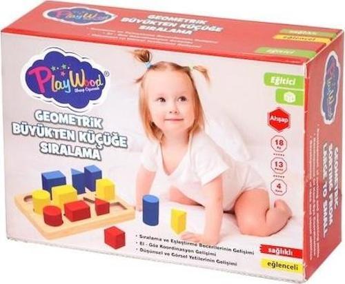 Play Wood Ahşap Büyükten Küçüğe Sıralama Eğitici 13 Parça