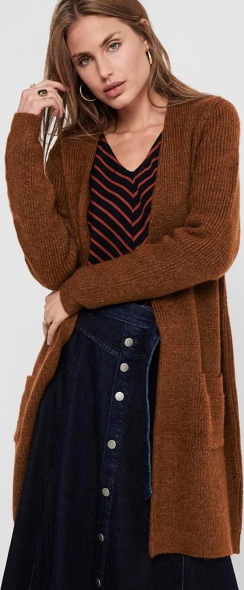 ONLJADE L/S CARDIGAN KNT NOOS KAHVERENGİ 15179815