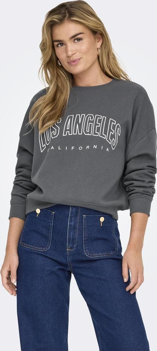 ONLSWEAT LIFE L/S CREW O.SIZE STATE NOOS ANTRASİT