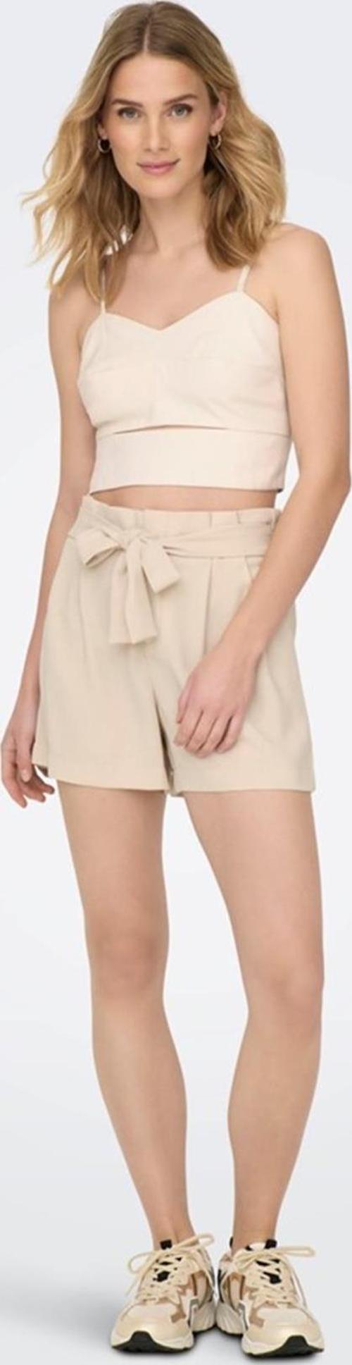 ONLMAGO LIFE STRAP CROP TOP PNT bej