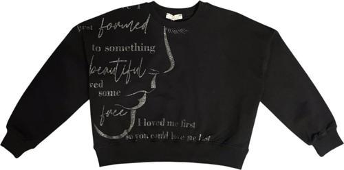 Kız Çocuk Yüz Baskılı Sweatshirt