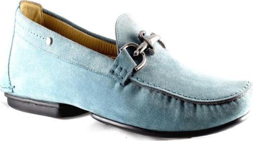 45051 Blue Süet Klasik Ayakkabı Loafer Tarzı Erkek Ayakkabı