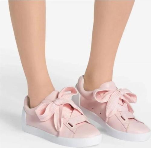 Nina Pembe Deri Sneaker Düz Taban Kadın Ayakkabı