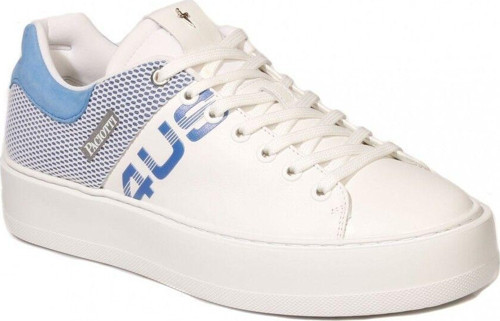 AASU2STDI Beyaz Mavi Deri Erkek Sneaker