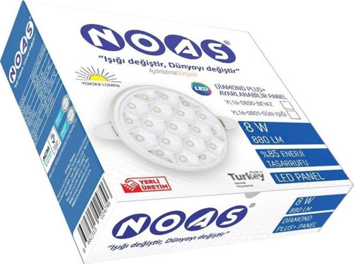 8w Diamond Plus Ayarlanabilir Sıva Altı Led Panel Beyaz Işık Yl16-0800
