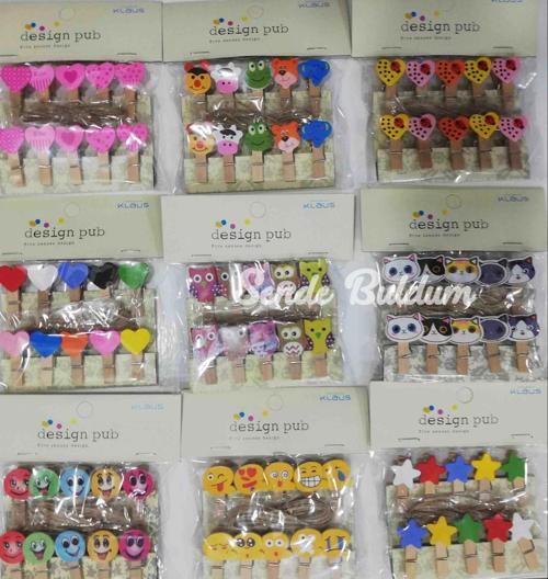 10lu Şekilli Ahşap Mandallar 3.5cm (10lu Set10 Paket)