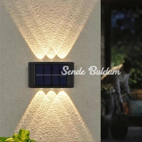 2li Solar Duvar Aydınlatması 6 Ledli Gün Işığı