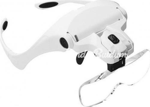 5 Lens 1.0x3.5x 2led Işıklı  Ile Ayarlanabilir Gözlük Büyüteç9892b2