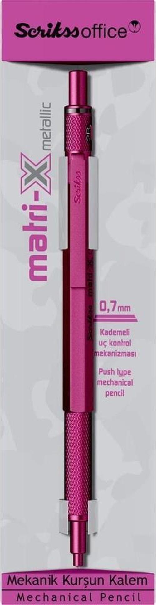 Matri-X Versatil 0.7 mm Metalik Pembe Şeffaf Amb.