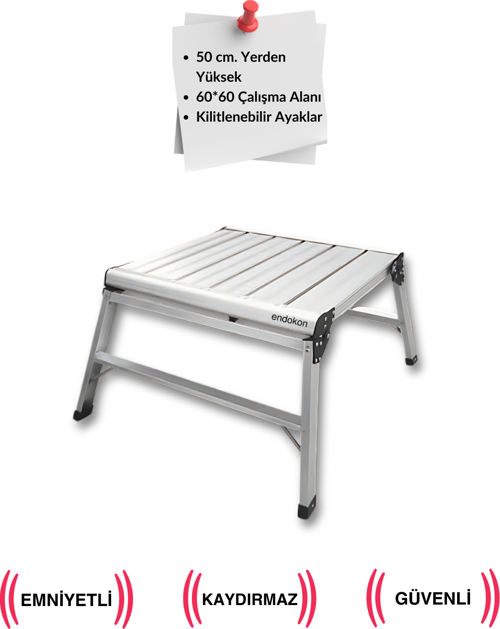 60-60-50 cm Katlanır Alüminyum İş Platformu