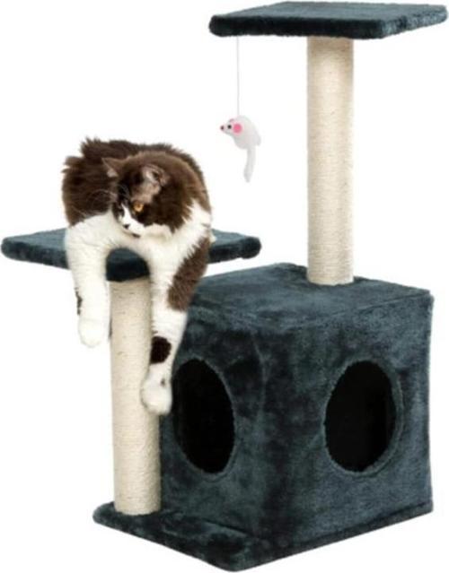 Pet Çift Basamaklı Yuvalı Kedi Tırmalaması Antrasit