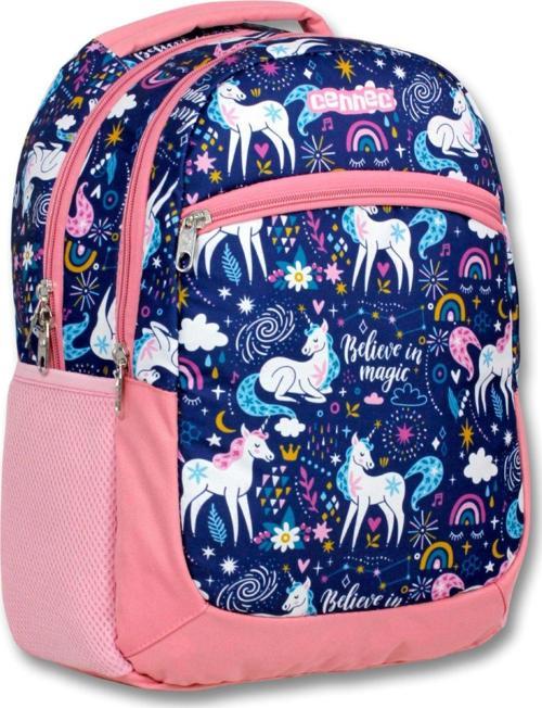 Mavi Pembe Unicornlar Kız Çocuk İlkokul Sırt Çantası