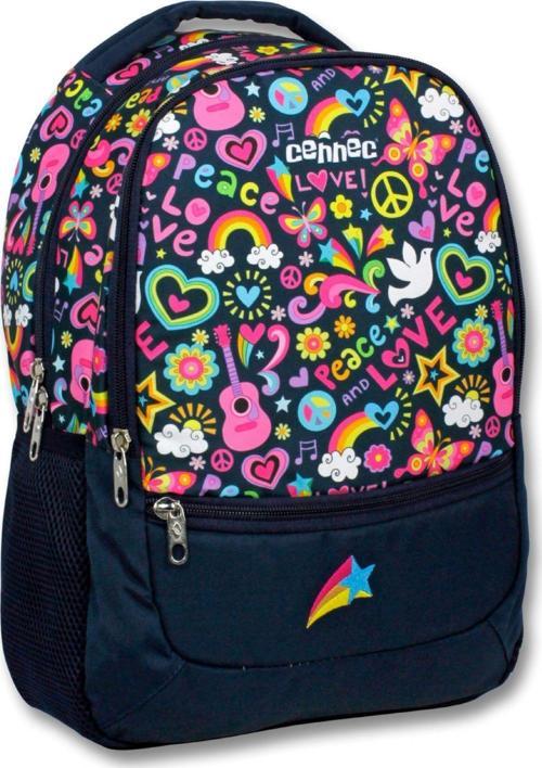 Siyah Love Baskılı İlkokul Sırt Çantası - Kız Çocuk