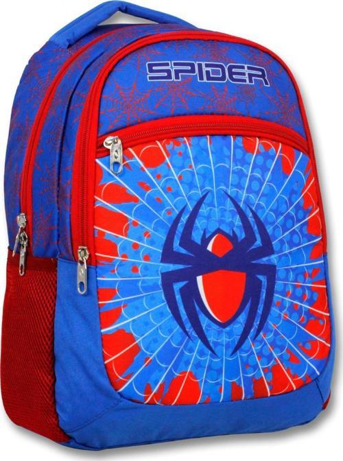 Üç Gözlü Erkek Çocuk Mavi Kırmızı Örümcek İlkokul Okul Sırt Çantası